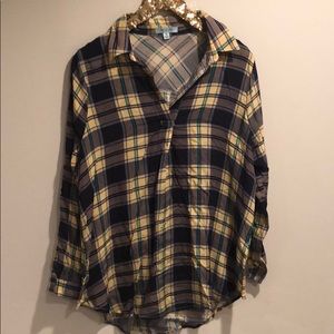 plaid blouse